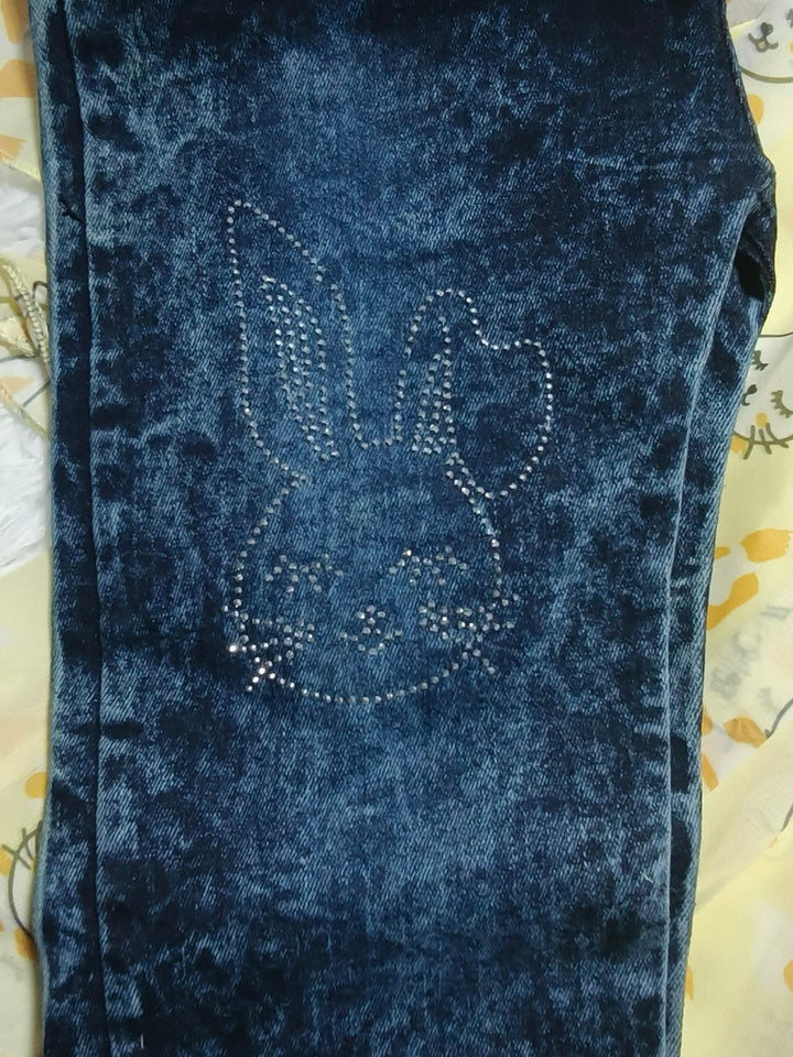 Bunny Top & Denim Jeans