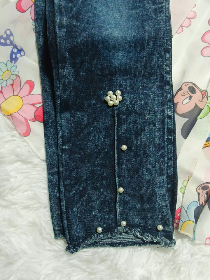 Minnie Mouse & Daisy Duck Top & Denim Jeans