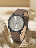 TOMI T-044 Men's Watch Quartz Date Leather Strap